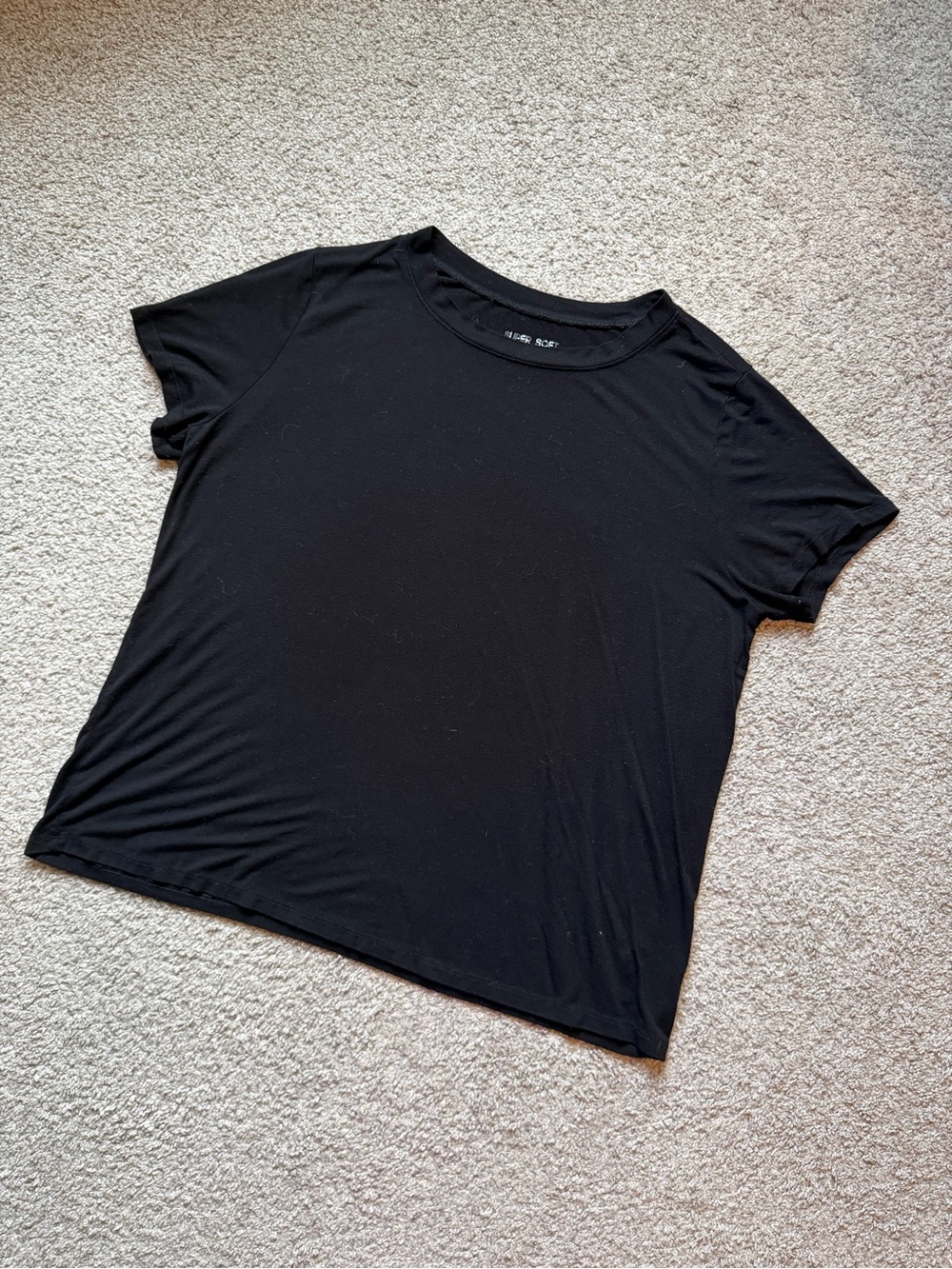 Torrid Super Soft Short Sleeve Crewneck Tee - black